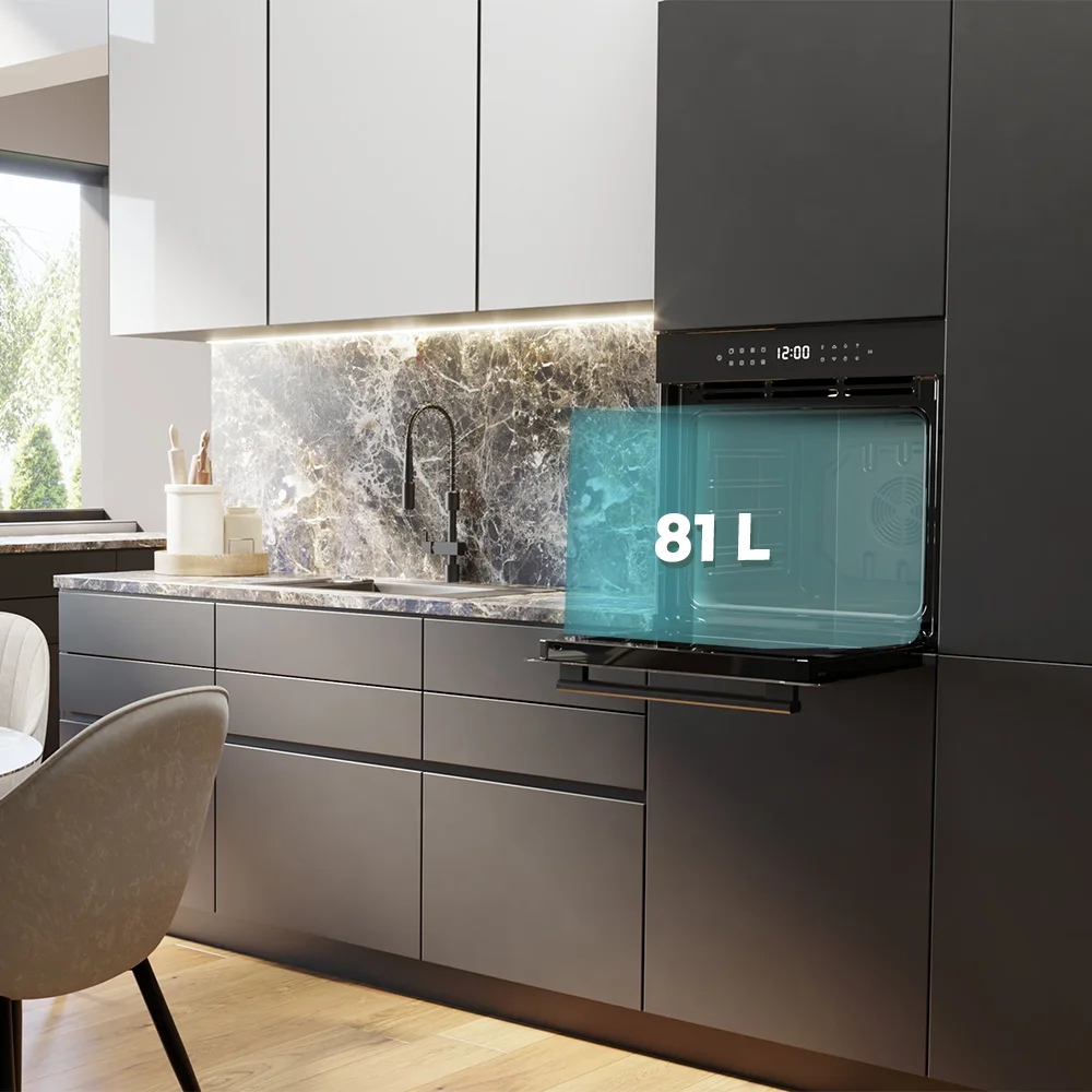 bolero hexa p506000 glass black a+ 59,5x59,5x54 cm Fours pyrolyses Cecotec Bolero Hexa P506000 Glass Black A+
