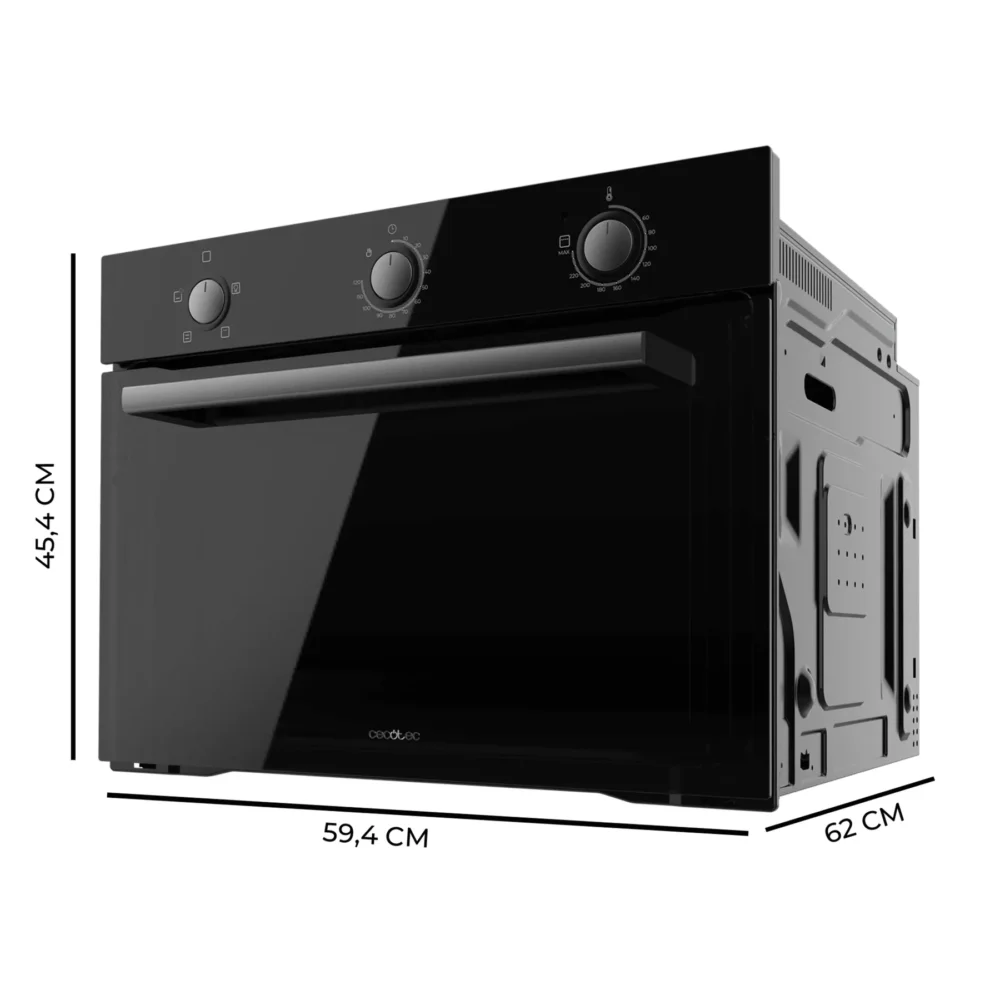 bolero hexa c134500 glass black a 45x59,5x54 cm Fours conventionnels Cecotec Bolero Hexa C134500 Glass Black A