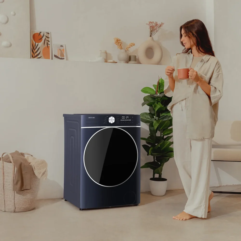 bolero wash&dry 10680 inverter titanium a 60x58x85 cm Lave-linge Cecotec Bolero Wash&Dry 10680 Inverter Ice Blue A