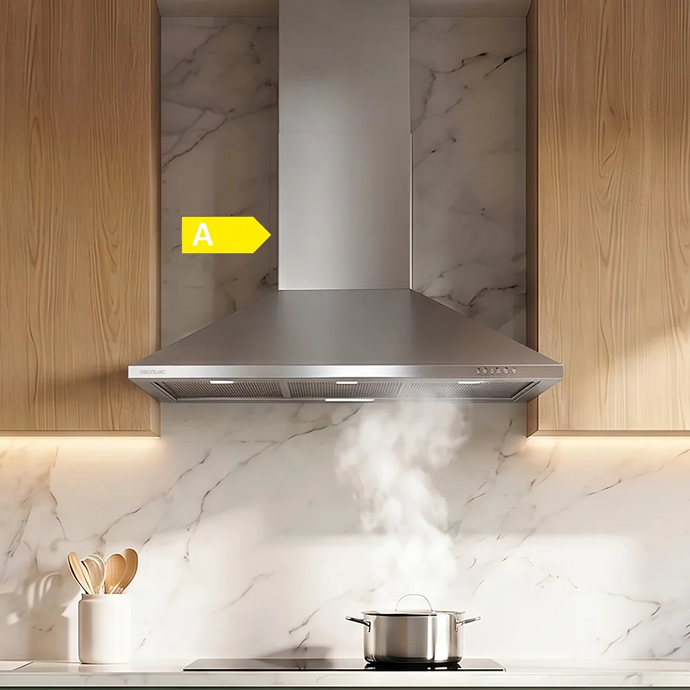 bolero flux pm 904000 inox a Hottes en forme de pyramide Cecotec Bolero Flux PM 904000 Inox A