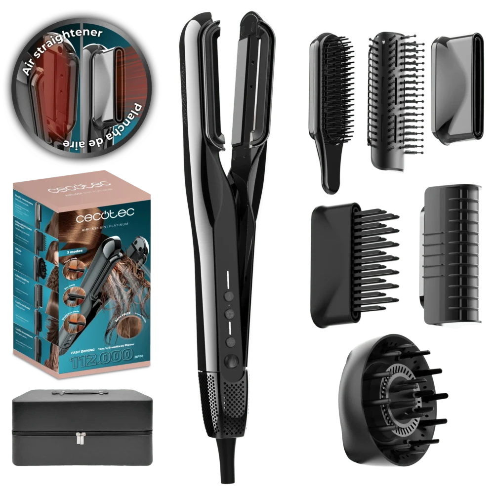 lisseurs s&eacute;chants cecotec airlisse 6in1 platinum