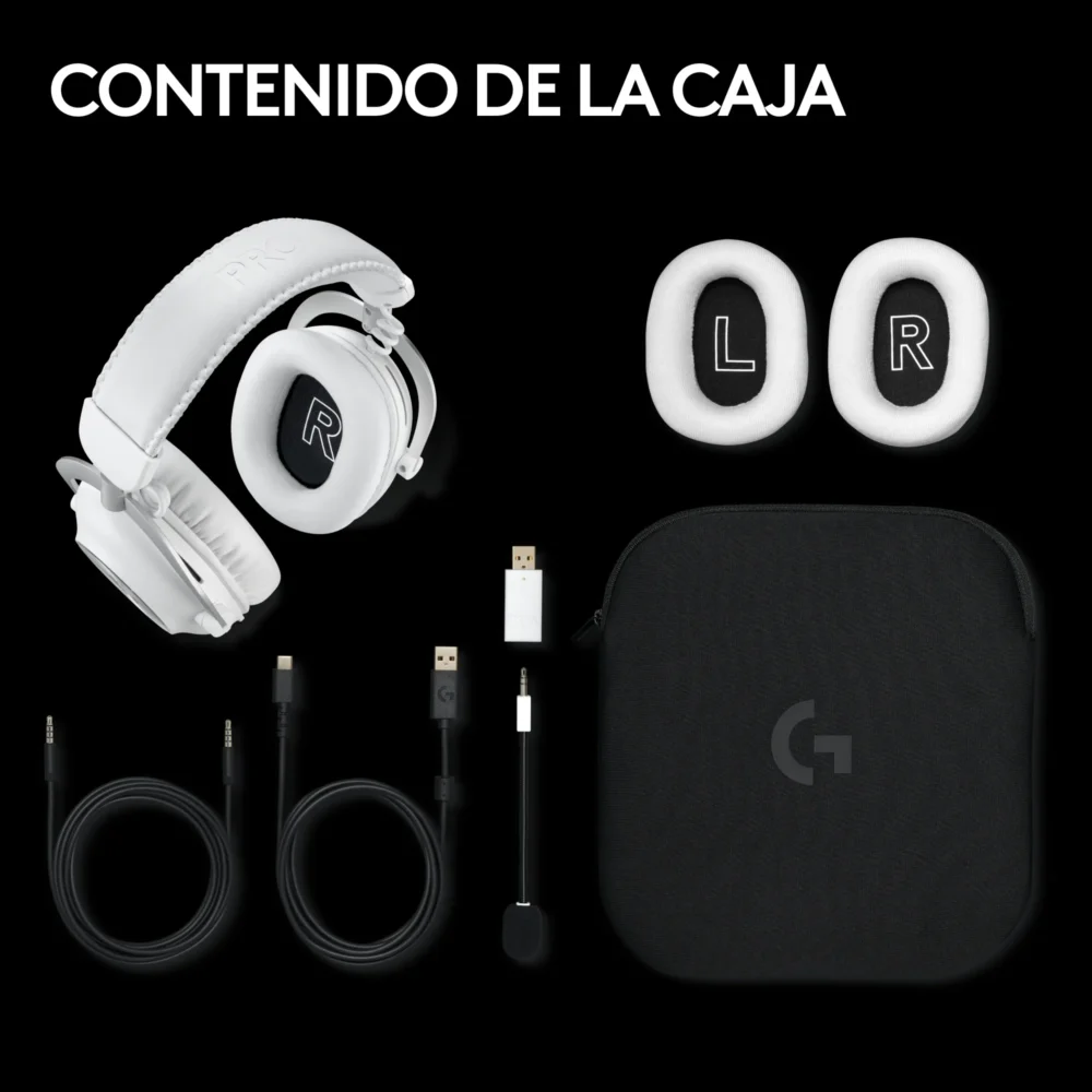 casque gaming logitech g pro x 2 inal&aacute;mbricos con lightspeed blancos