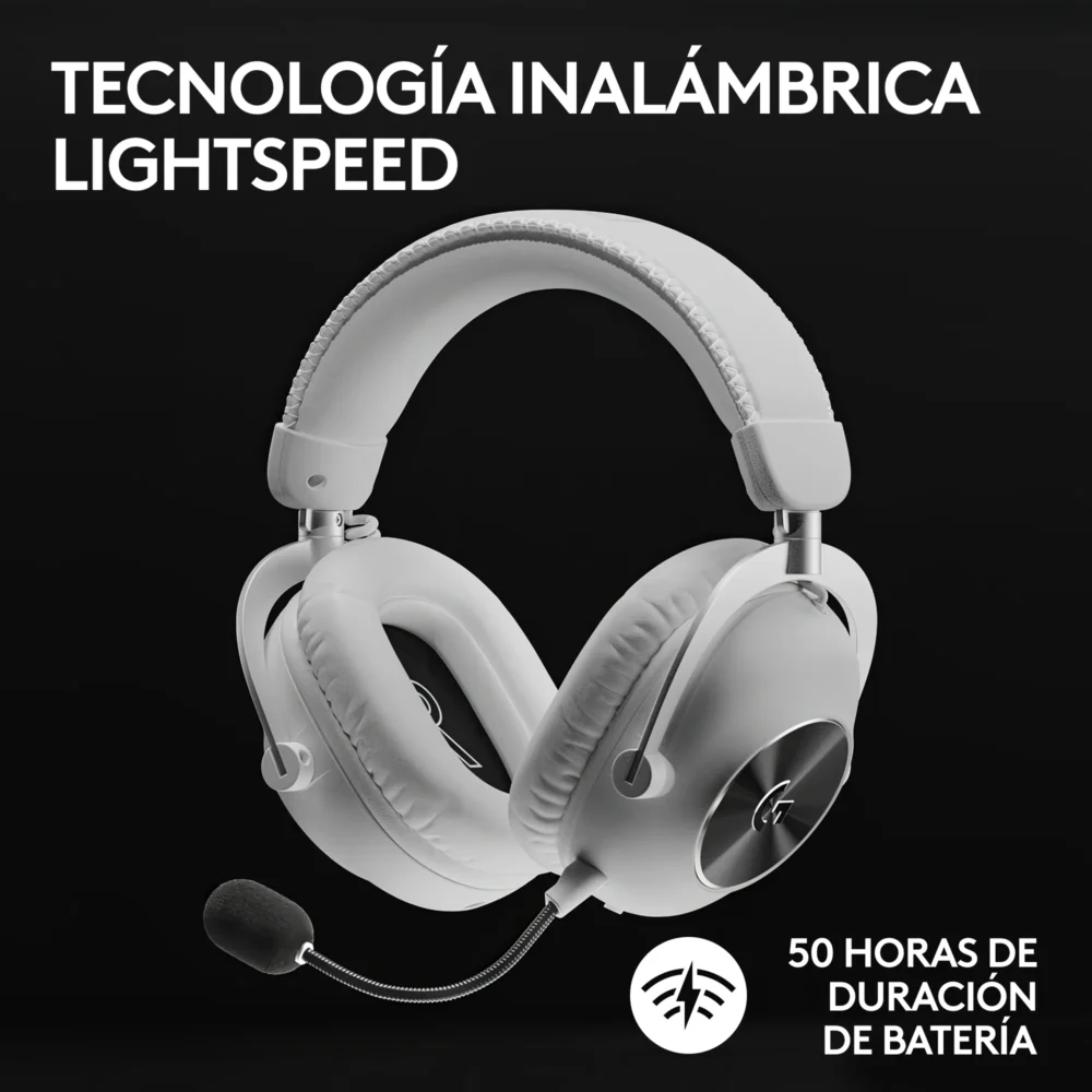 casque gaming logitech g pro x 2 inal&aacute;mbricos con lightspeed blancos