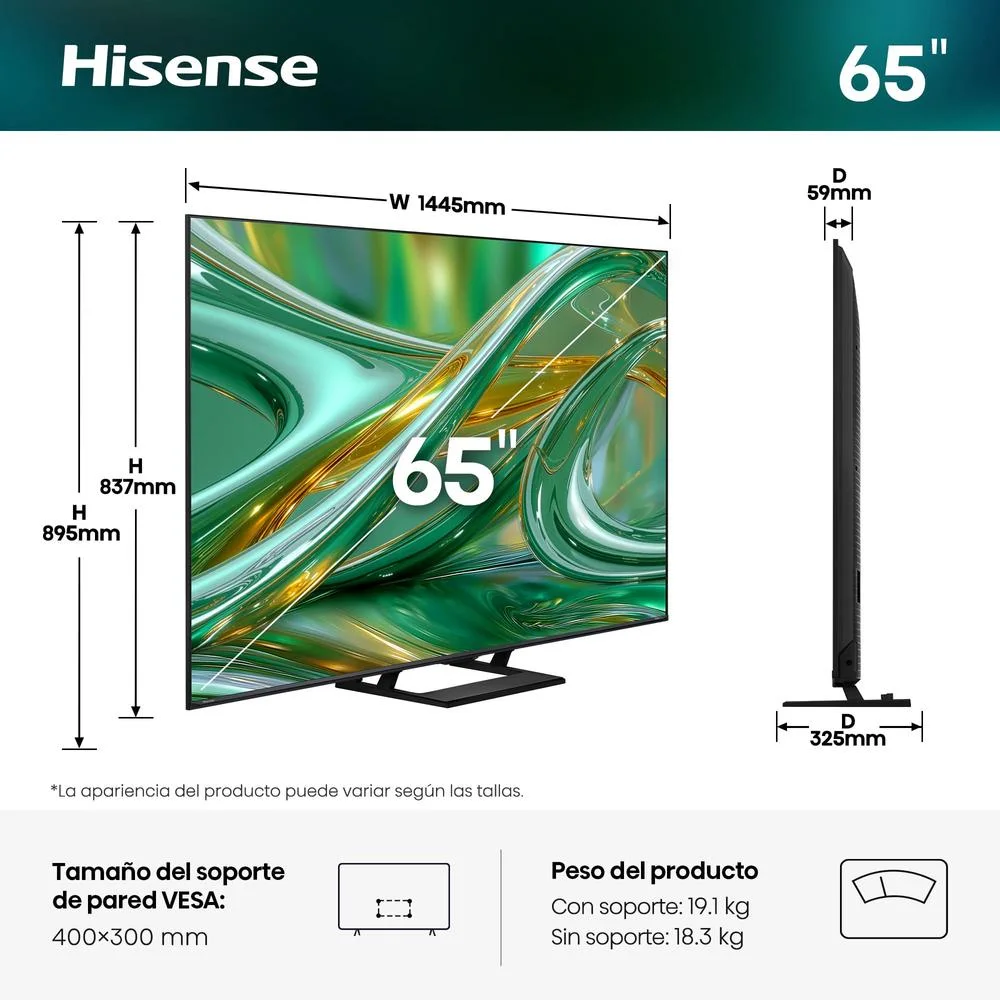 tv hisense 65 pouces mini led 4k uhd ? 65e8s ? smart tv