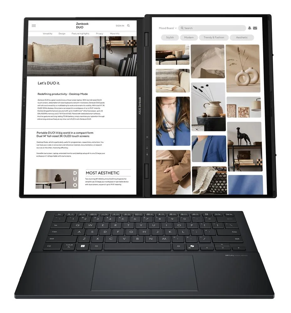 Ordinateur portable Asus Zenbook duo UX8406CA-QL336W ? vue produit 5 ordinateur portable asus zenbook duo ux8406ca ql336w