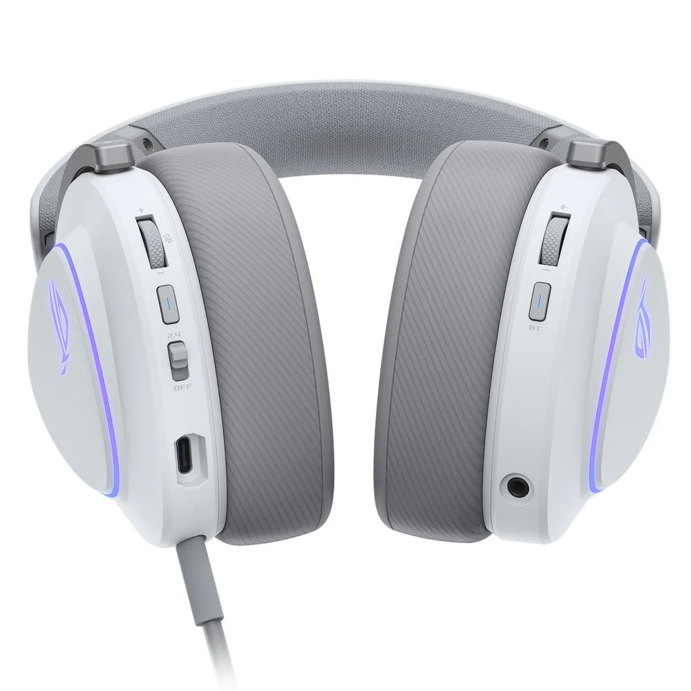 casque gaming asus rog delta ii sans fil blanc