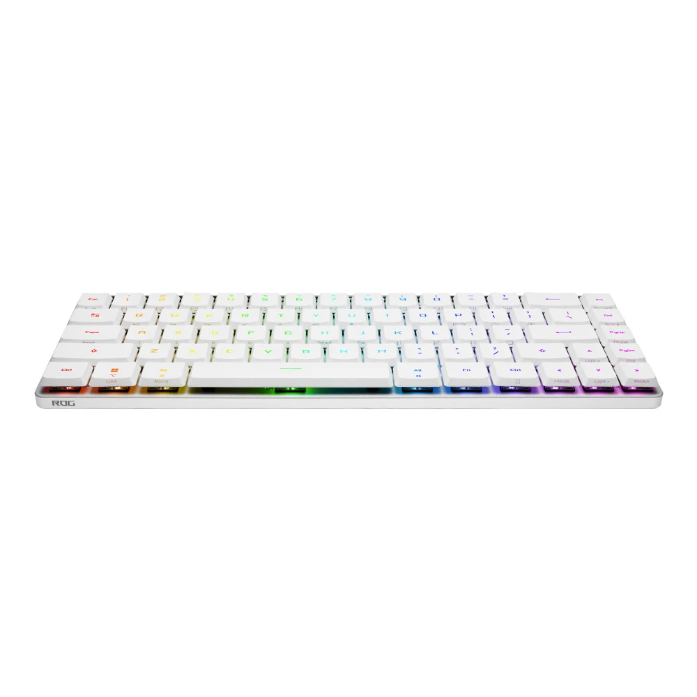 clavier gaming asus rog falchion rx low profile sans fil rgb blanc