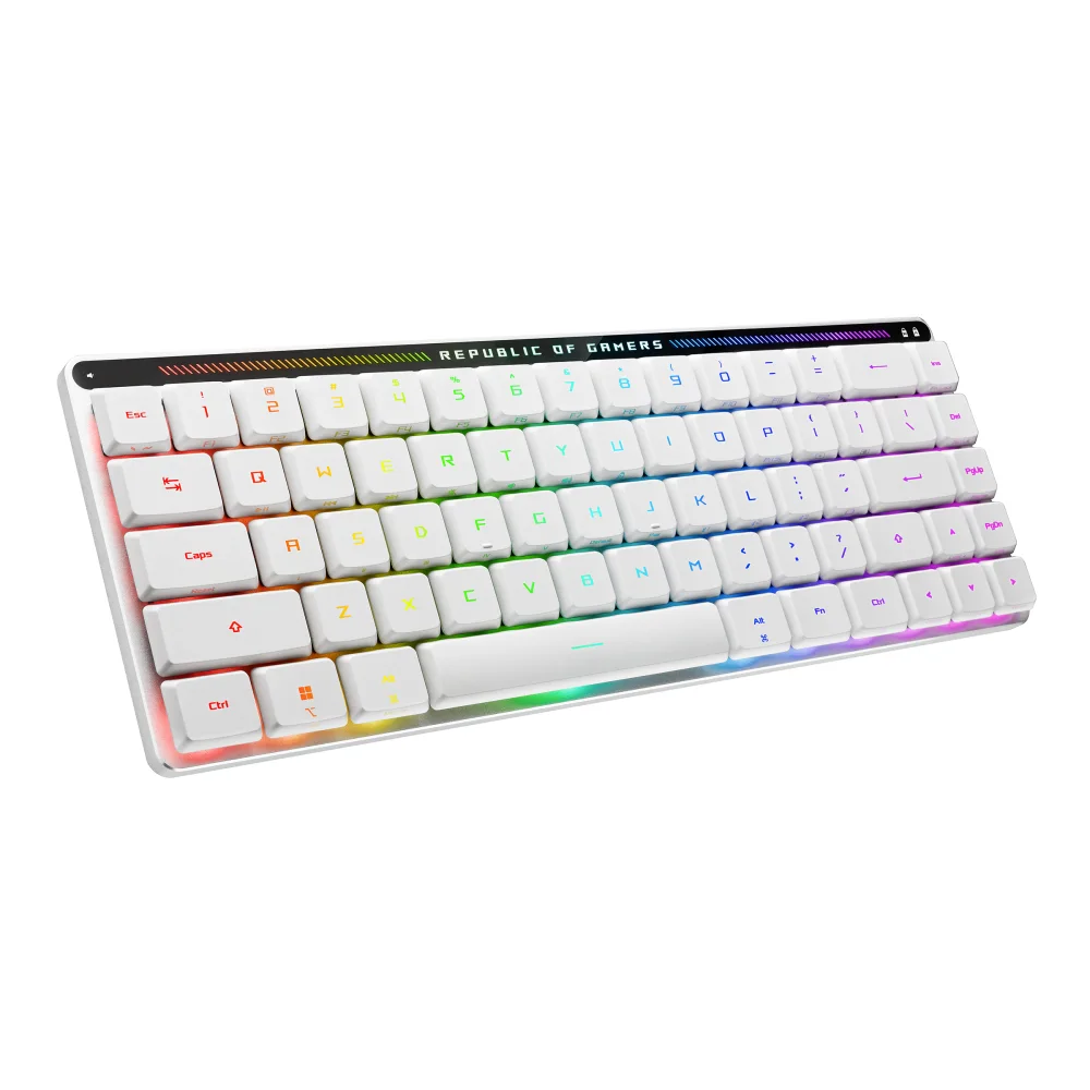 clavier gaming asus rog falchion rx low profile sans fil rgb blanc