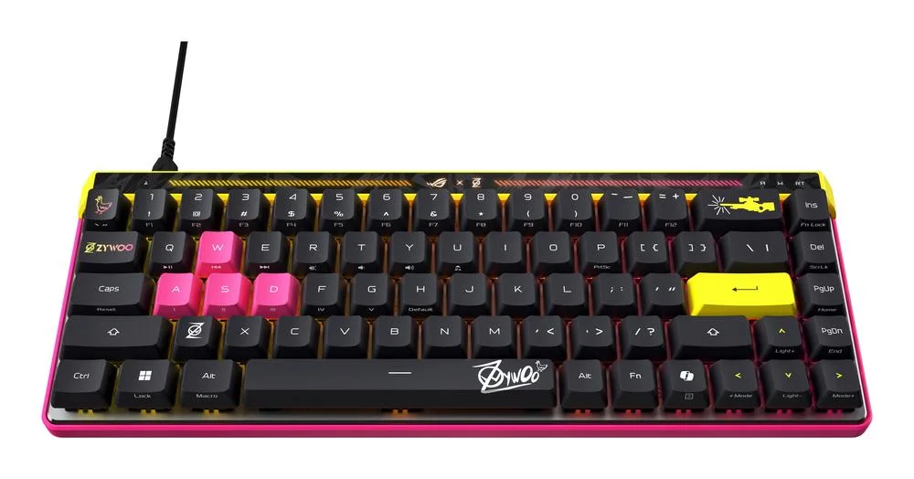 clavier gaming asus rog falchion ace hfx zywoo edition rgb ingles