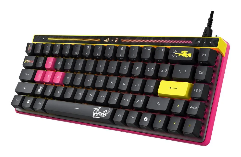 clavier gaming asus rog falchion ace hfx zywoo edition rgb ingles