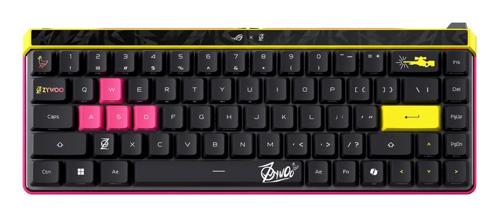 clavier gaming asus rog falchion ace hfx zywoo edition rgb ingles