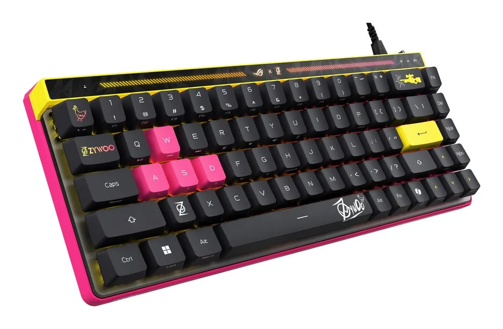 clavier gaming asus rog falchion ace hfx zywoo edition rgb ingles