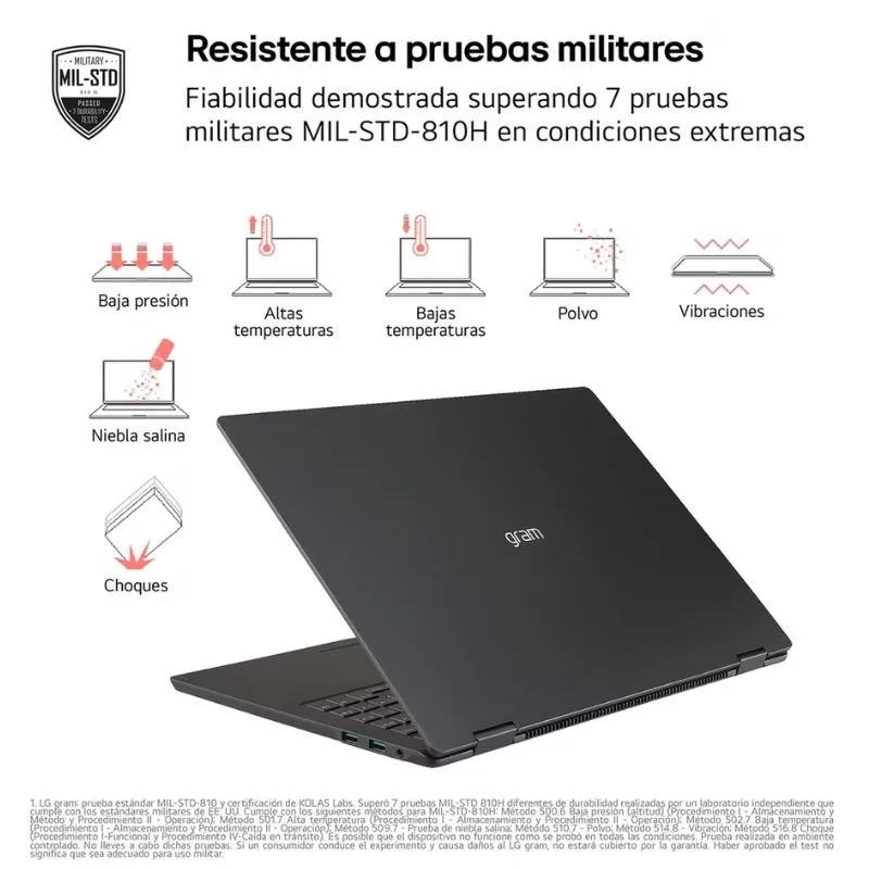 Ordinateur portable lg gram pro 16z90ts – g Intel Core Ultra 9 288V – vue produit 3 ordinateur portable lg gram pro 16z90ts – g intel core ultra 9 288v