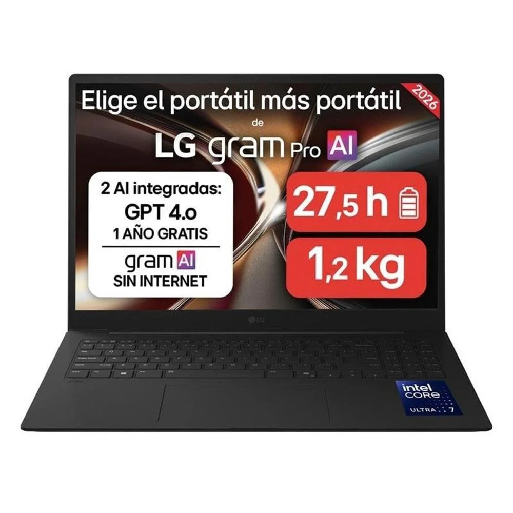 Ordinateur portable lg gram pro 16zd90u – g u7 – 355 – vue produit 1 ordinateur portable lg gram pro 16zd90u – g u7 – 355