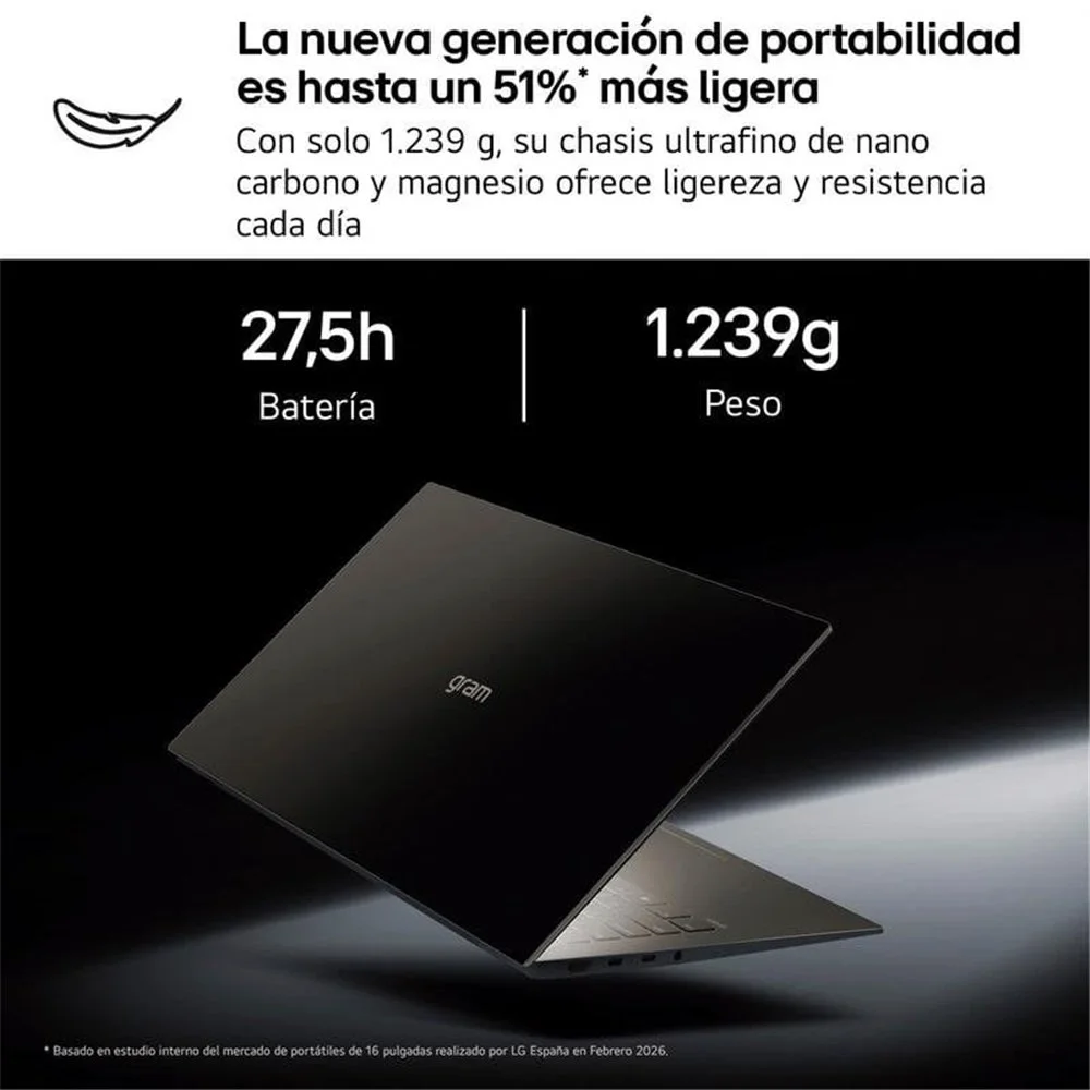 Ordinateur portable lg gram pro 16zd90u – g u7 – 355 – vue produit 2 ordinateur portable lg gram pro 16zd90u – g u7 – 355