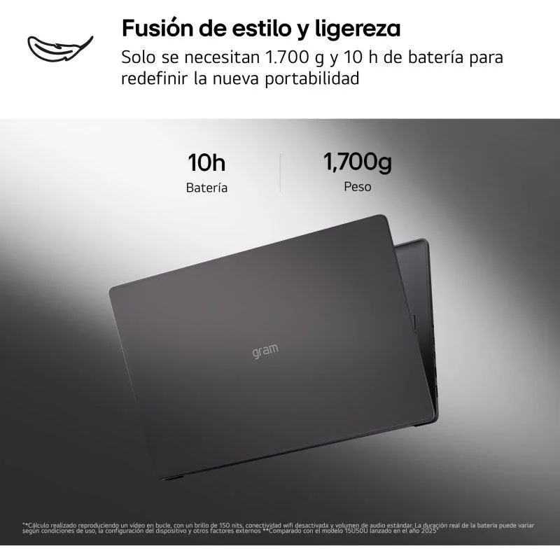 Ordinateur portable lg gram book 15u50u – g.aa55bn Intel Core Ultra 5 115U – vue produit 3 ordinateur portable lg gram book 15u50u – g.aa55bn intel core ultra 5 115u