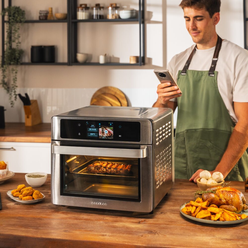 friteuse sans huile cecotec bake&fry 3000 touch steel connected friteuse sans huile cecotec bake&fry 3000 touch steel connected