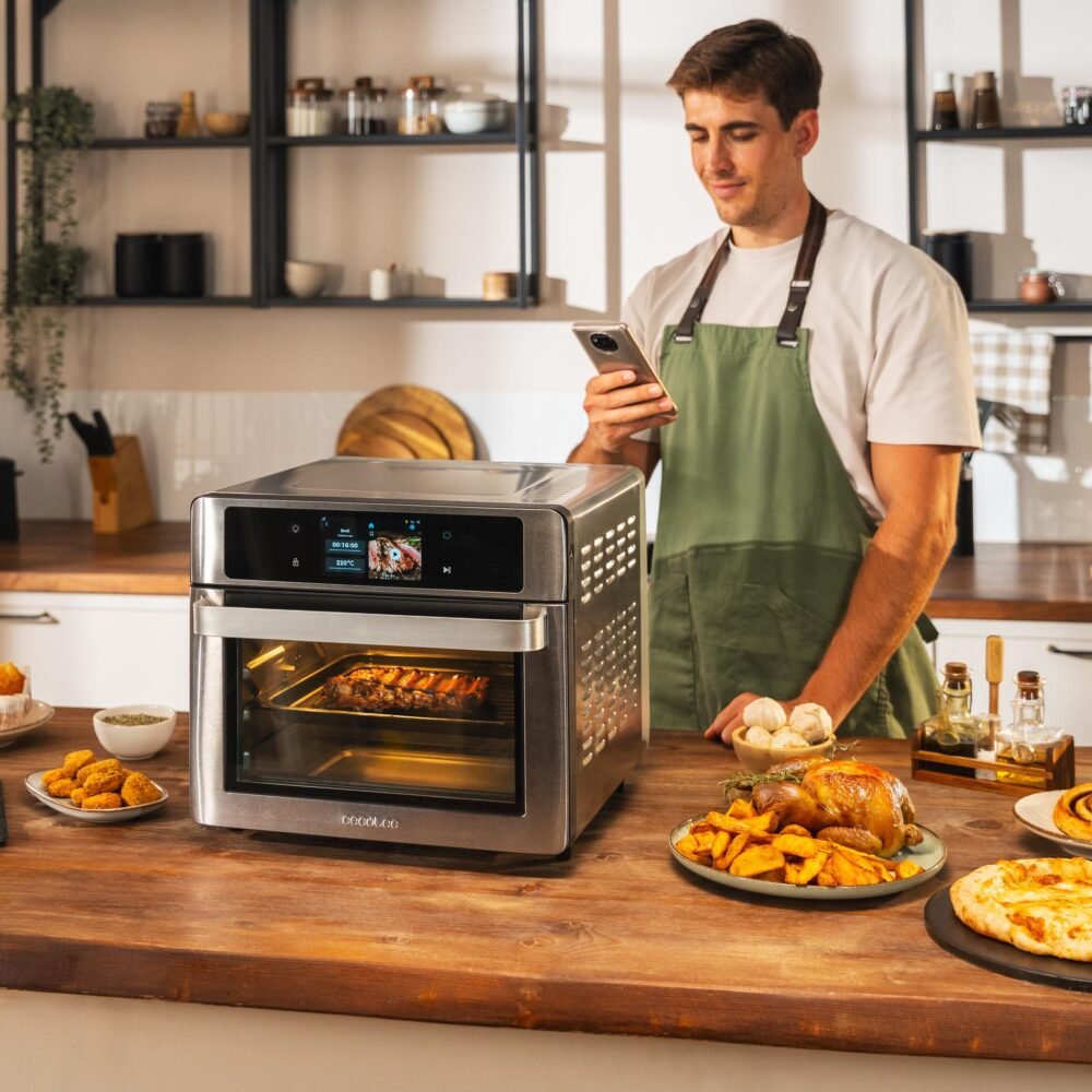 friteuse sans huile cecotec bake&fry 3000 touch steel connected friteuse sans huile cecotec bake&fry 3000 touch steel connected